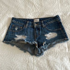 RVCA short denim jeans cutoff